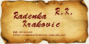 Radenka Kraković vizit kartica